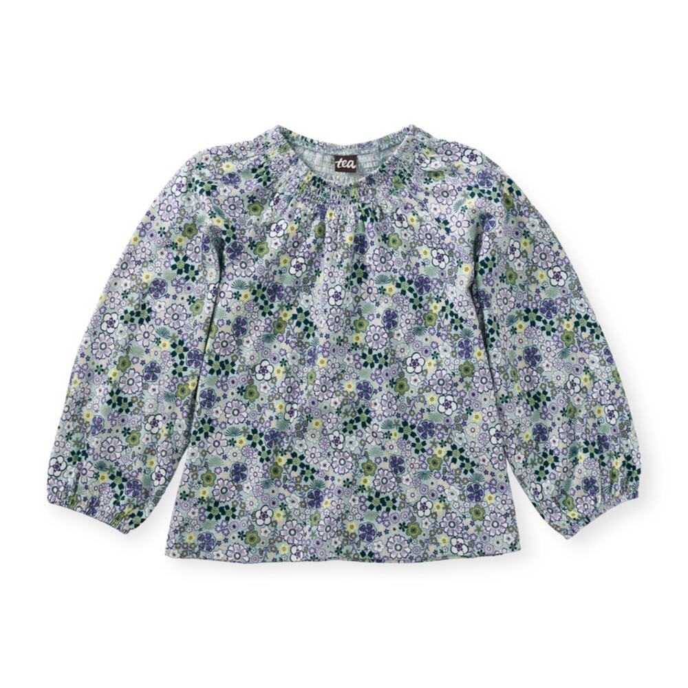 Tea Collection NWT Smocked Floral Top. Size 7